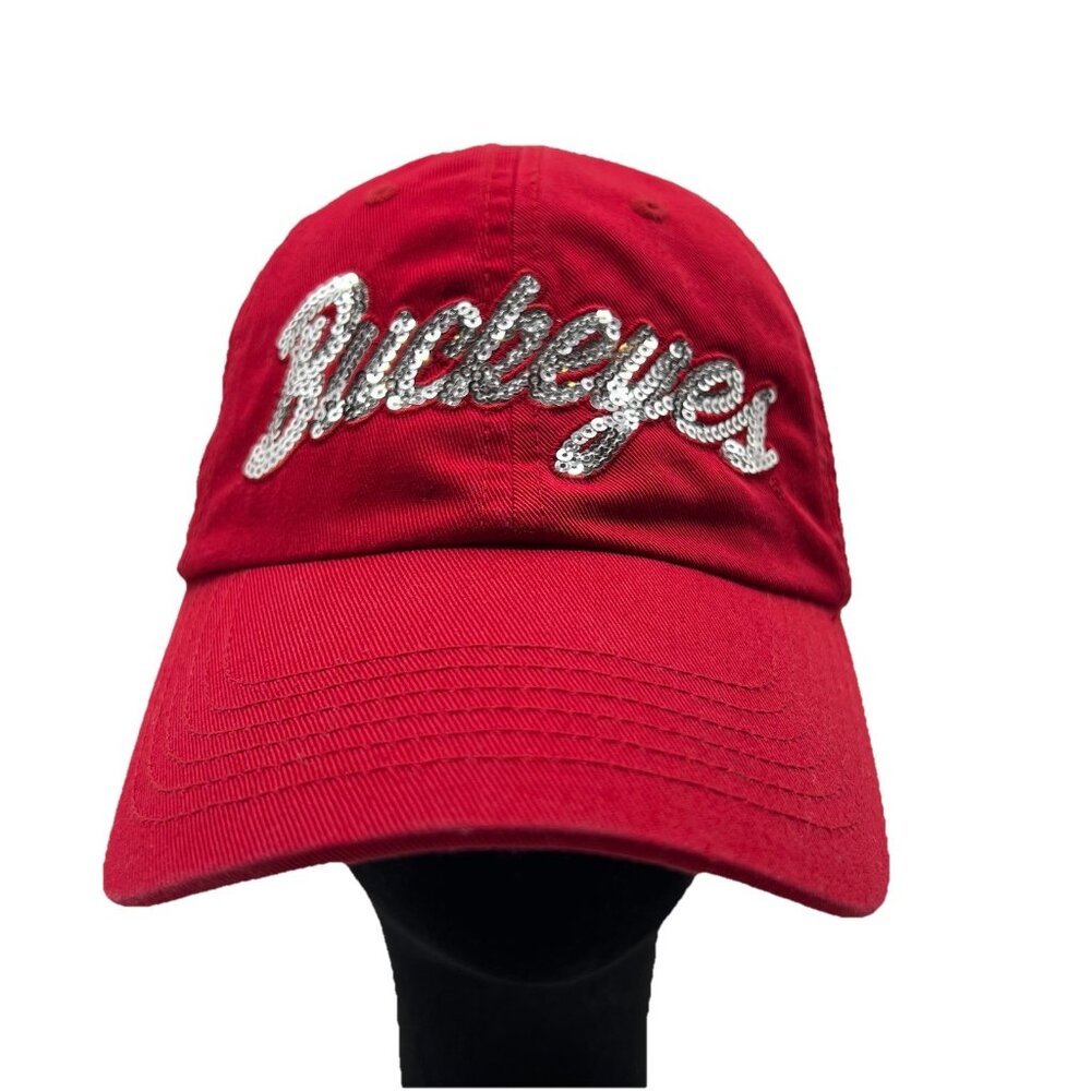The Ohio State University Buckeyes Women's Sequin Strapback Hat Cap OSU Football